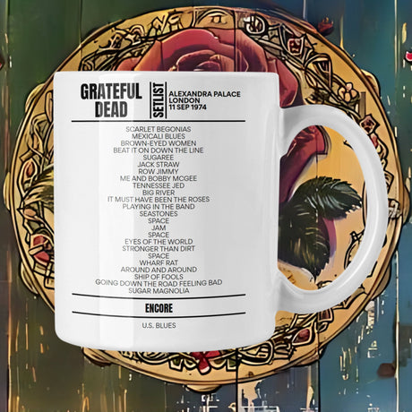 Grateful Dead London September 11, 1974 Replica Setlist Mug - Setlist