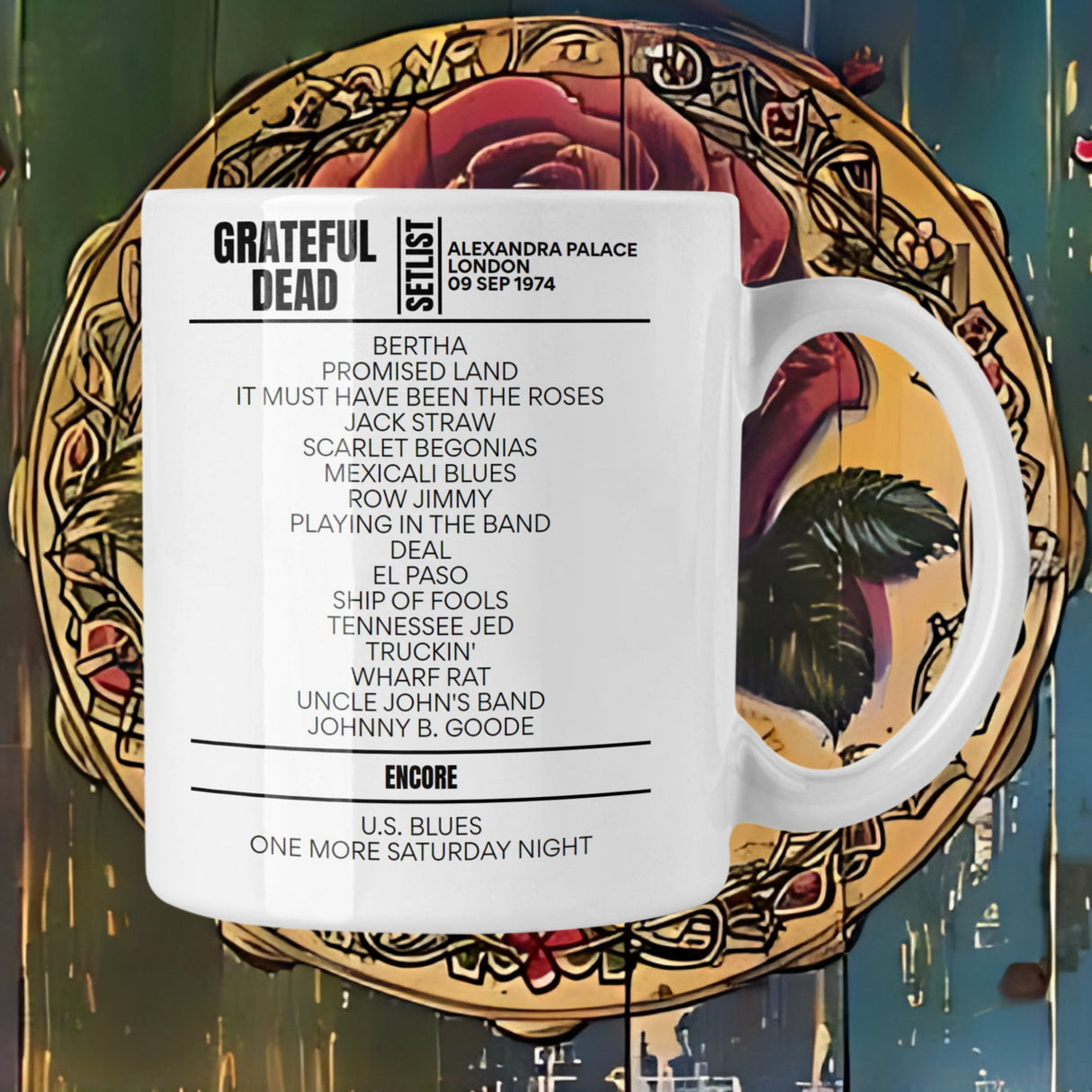 Grateful Dead London September 9, 1974 Replica Setlist Mug - Setlist