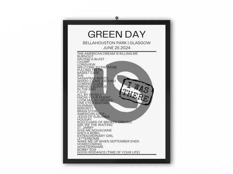 Green Day Glasgow June 25 2024 Replica Setlist - Setlist