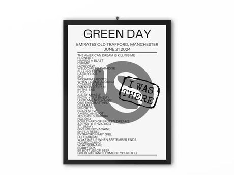 Green Day Manchester June 21 2024 Replica Setlist - Setlist