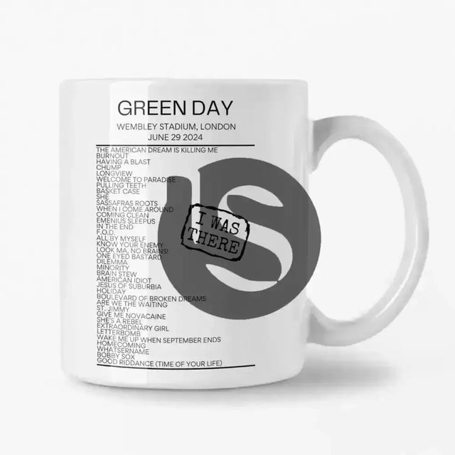 Green Day Wembley June 29 2024 Setlist Mug - Setlist