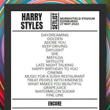 Harry Styles Edinburgh May 2023 - Night 2 Replica Setlist - Setlist