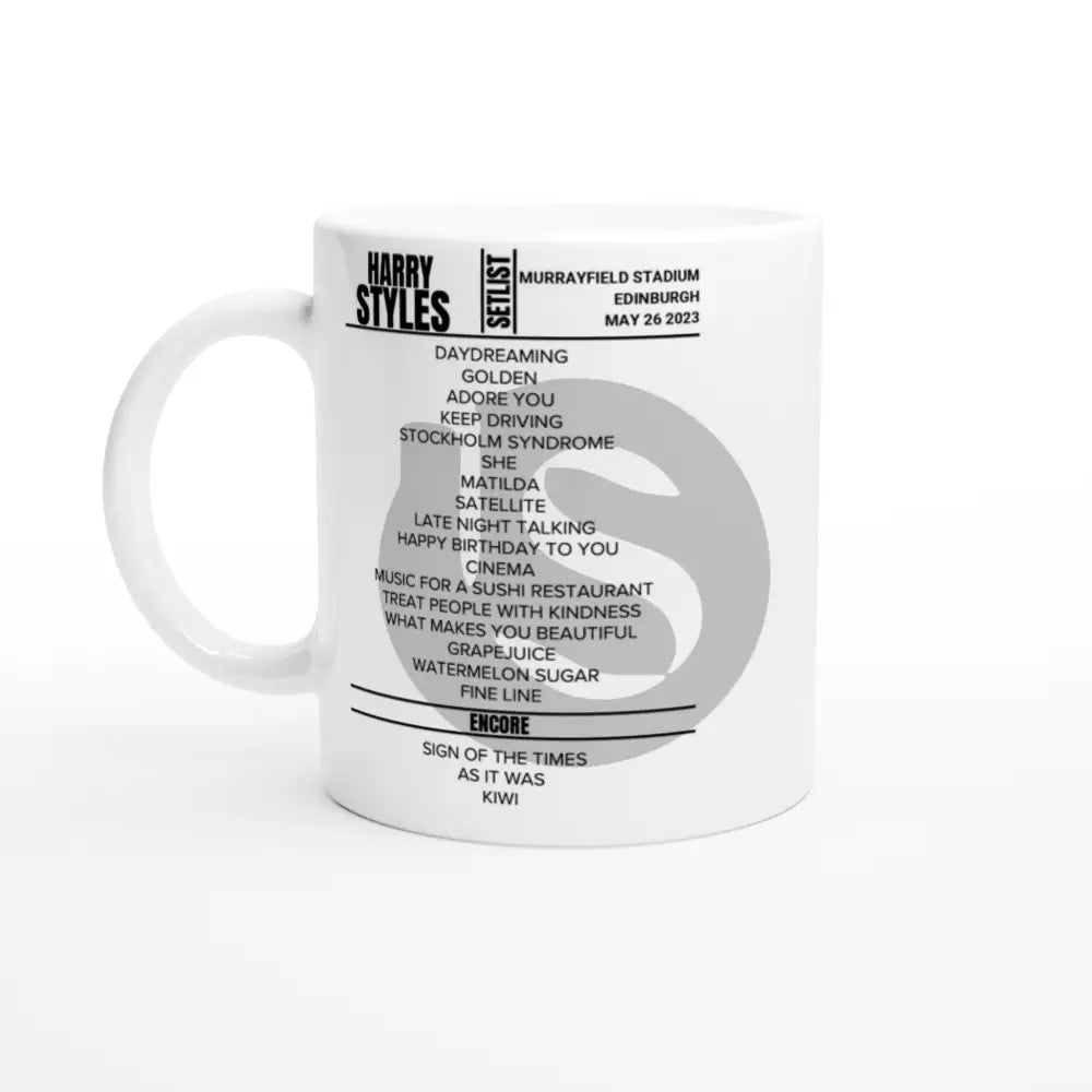 Harry Styles Edinburgh May 26 - Night 1 2023 Setlist Mug - Setlist