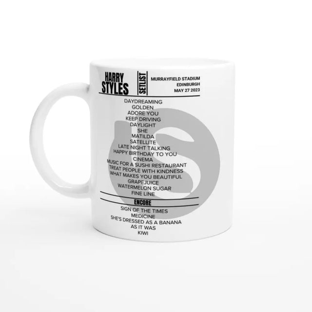 Harry Styles Edinburgh May 27 - Night 2 2023 Setlist Mug - Setlist