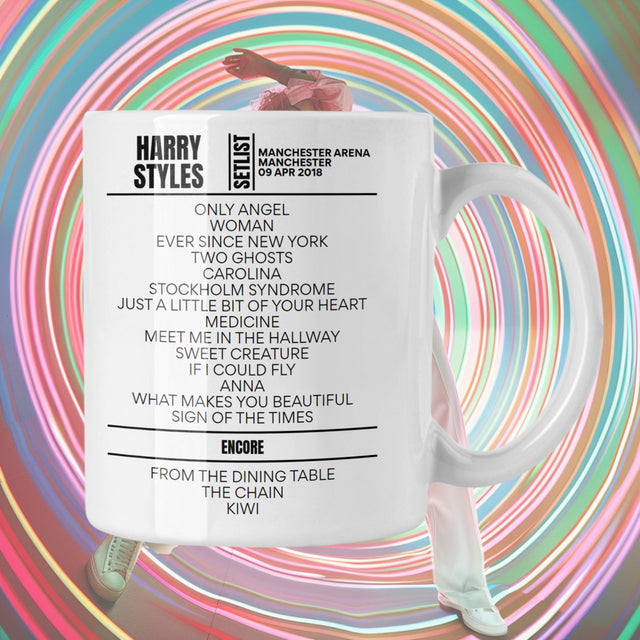 Harry Styles Manchester April 9 2018 Setlist Mug - Setlist