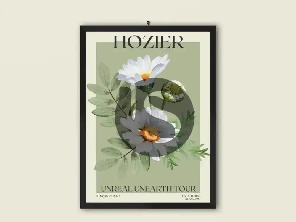 Hozier Unreal Earth Tour | OVO Hydro Glasgow | Tour Poster | Fan - Made | - Setlist