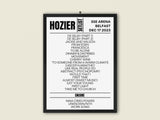 Hozier Unreal Earth Tour | SSE Arena Belfast | Tour Poster - Setlist