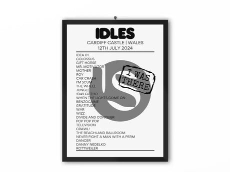 IDLES Cardiff July 2024 Setlist Poster - Setlist