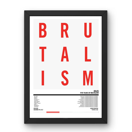 IDLES - Five Years of Brutalism (2022) Poster - Setlist