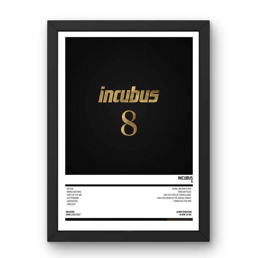 Incubus - 8 (2017) Poster - Setlist