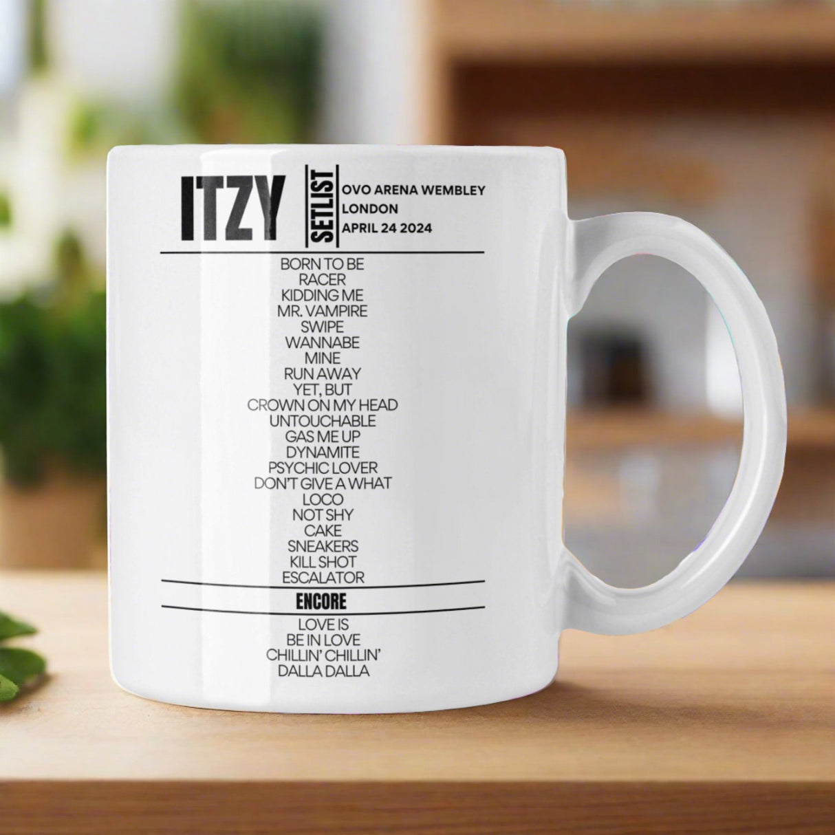 ITZY London April 24 2024 Replica Setlist Mug - Setlist