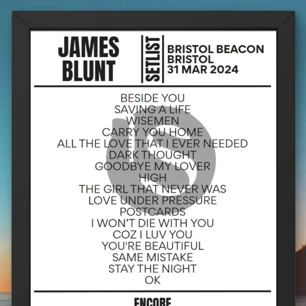 James Blunt Bristol March 2024 Setlist - Setlist