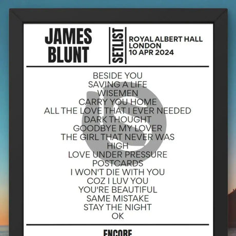 James Blunt Royal Albert Hall London April 2024 Setlist - Setlist