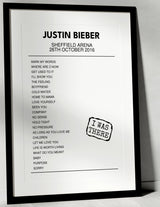 Justin Bieber 26th October 2016 Sheffield Arena Sheffield I Was There - Setlist