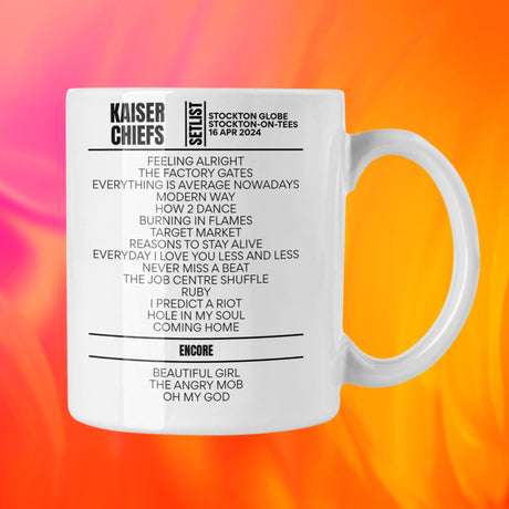 Kaiser Chiefs Stockton April 2024 Setlist Mug - Setlist