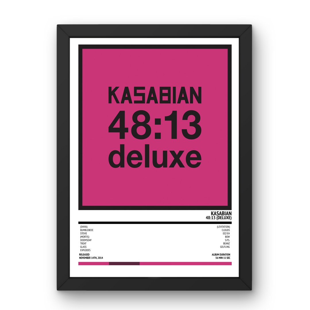 Kasabian - 48:13 (Deluxe) (2014) Poster - Setlist