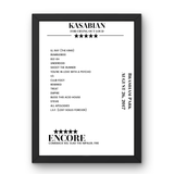 Kasabian Bramham Park Leeds 26 August 2017 Setlist Poster - Setlist