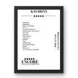 Kasabian Bridlington Spa Bridlington 24 May 2016 Setlist Poster - Setlist