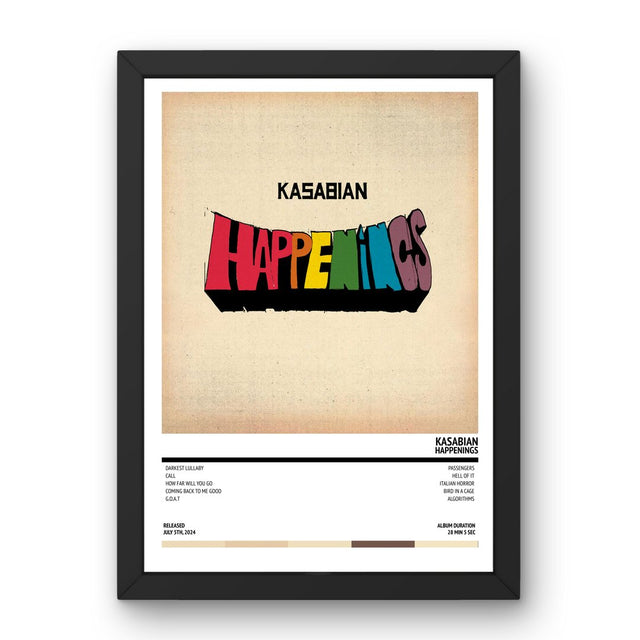 Kasabian - Happenings (2024) Poster - Setlist