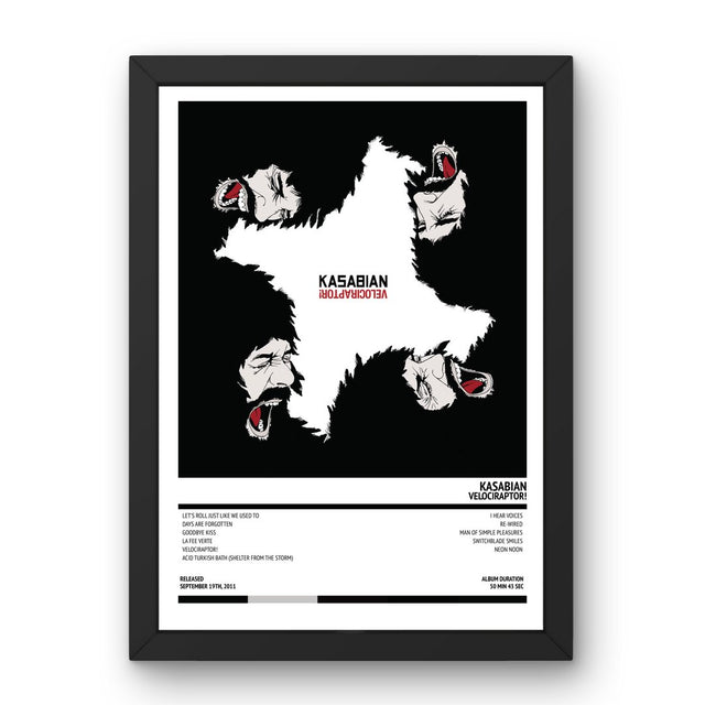 Kasabian - Velociraptor! (2011) Poster - Setlist