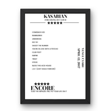 Kasabian Venue Cymru Llandudno 12 April 2017 Setlist Poster - Setlist