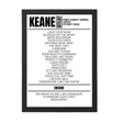 Keane Leeds May 3 2024 Replica Setlist Poster - Setlist