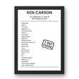 Ken Carson September 20, 2024 Columbiahalle Berlin Setlist Poster - Setlist