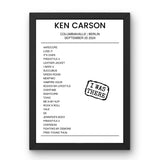 Ken Carson September 20, 2024 Columbiahalle Berlin Setlist Poster - Setlist