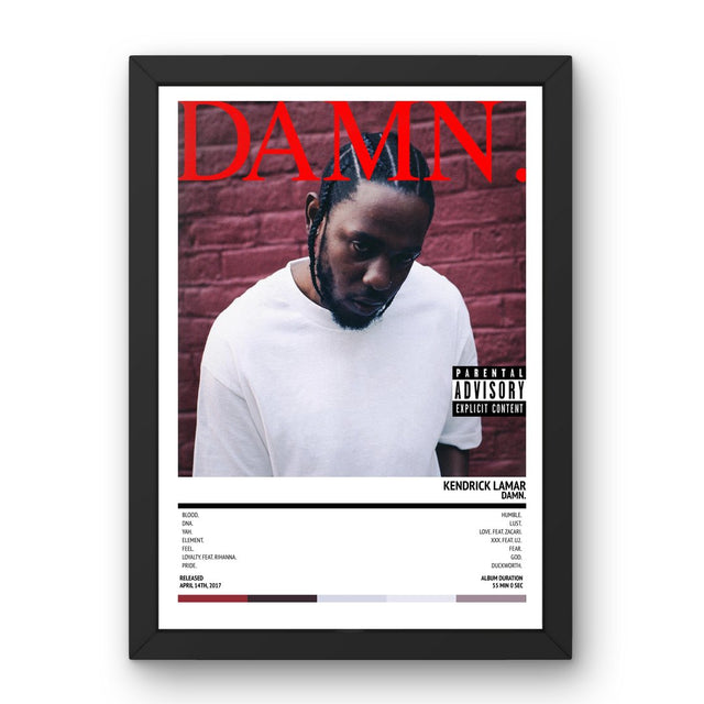 Kendrick Lamar - DAMN. (2017) Poster - Setlist