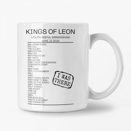 Kings Of Leon Birmingham June 22 2024 Setlist Mug - Setlist