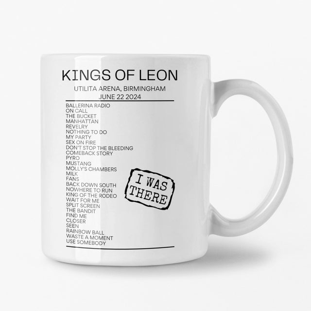 Kings Of Leon Birmingham June 22 2024 Setlist Mug - Setlist