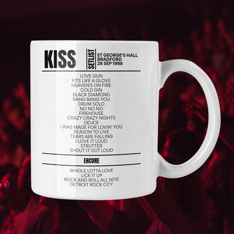 KISS Bradford September 28, 1988 Replica Setlist Mug - Setlist