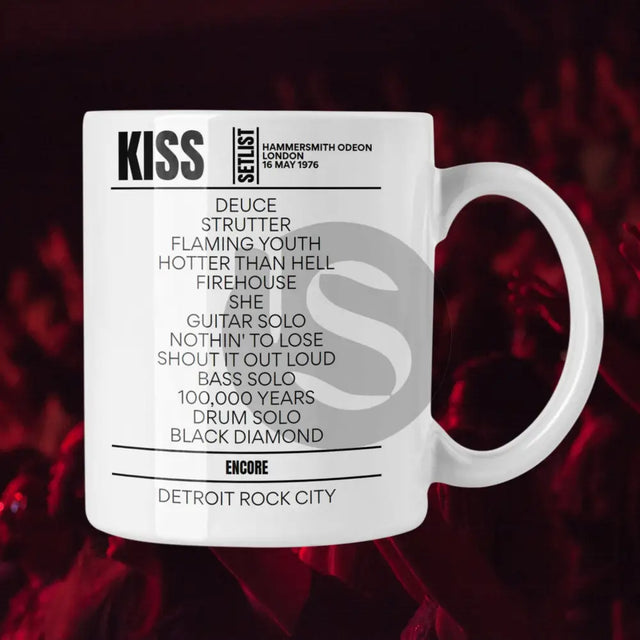 KISS London May 16, 1976 Replica Setlist Mug - Setlist