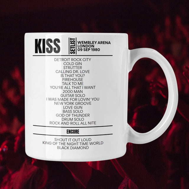 KISS London September 9, 1980 Replica Setlist Mug - Setlist