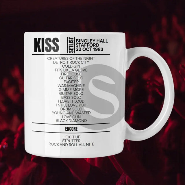 KISS Stafford October 22, 1983 Replica Setlist Mug - Setlist