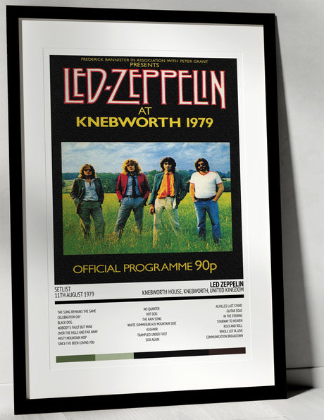 Led Zeppelin Knebworth House Knebworth 11th August 1979 - Setlist Tour Poster - Setlist