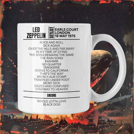 Led Zeppelin London May 18, 1975 Setlist Mug - Setlist