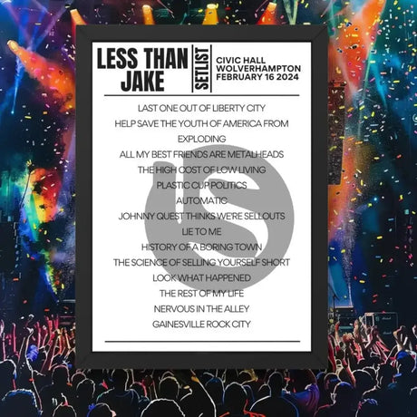 Less Than Jake Civic Hall Wolverhampton February 16 2024 Setlist - Setlist