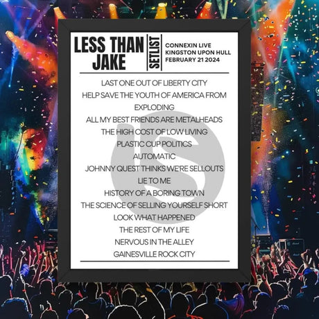 Less Than Jake Connexin Live Arena Kingston Upon Hull February 21 2024 Setlist - Setlist