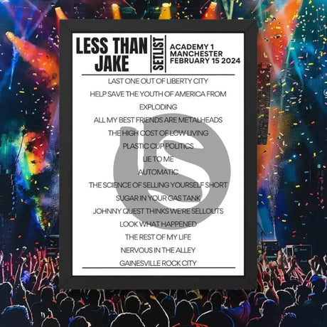 Less Than Jake Manchester Academy Manchester February 15 2024 Setlist - Setlist