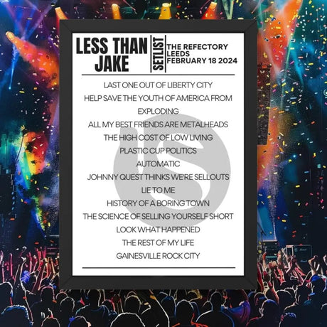 Less Than Jake The Refectory Leeds February 18 2024 Setlist - Setlist