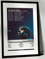 Liam Gallagher Definitely Maybe 30th Anniversary Tour The O2 Arena London 10th June 2024 - Setlist Tour Poster - Setlist