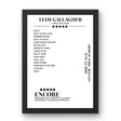 Liam Gallagher Ormeau Park Belfast 24 June 2022 Setlist Poster - Setlist