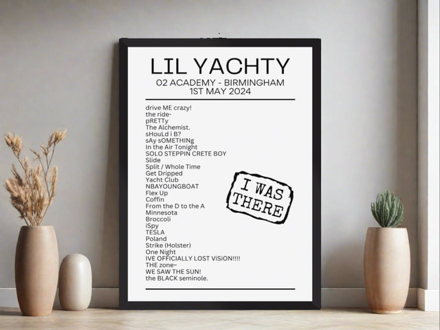 Lil Yachty Birmingham May 2024 Setlist Poster - Setlist