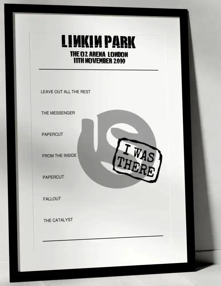 Linkin Park 11th November 2010 The O2 Arena London - I Was There - Setlist