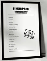 Linkin Park 16th September 2001 London Arena London - I Was There - Setlist