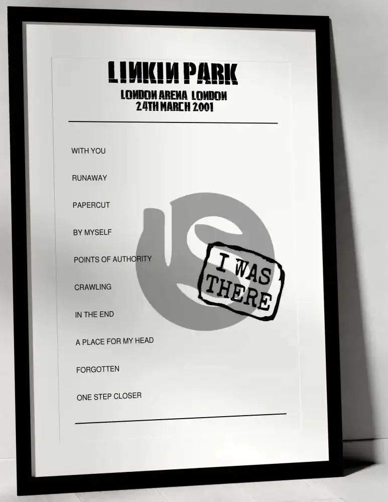 Linkin Park 24th March 2001 London Arena London - I Was There - Setlist