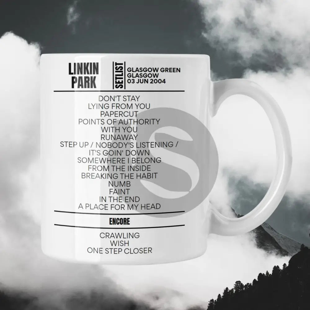 Linkin Park Glasgow June 03, 2004 Replica Setlist Mug - Setlist