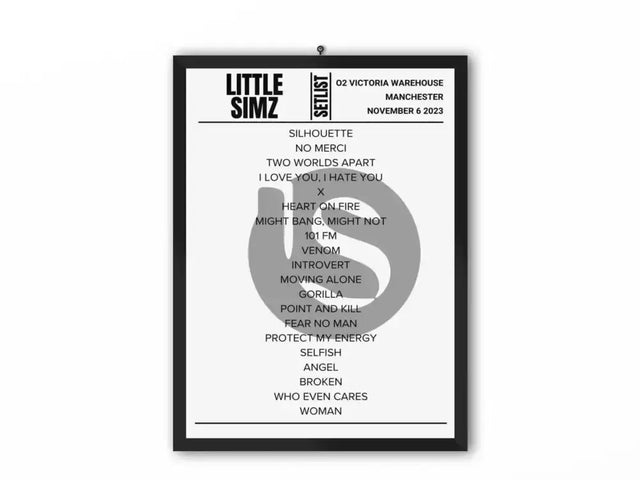 Little Simz Manchester Night 2 November 2023 Replica Setlist - Setlist