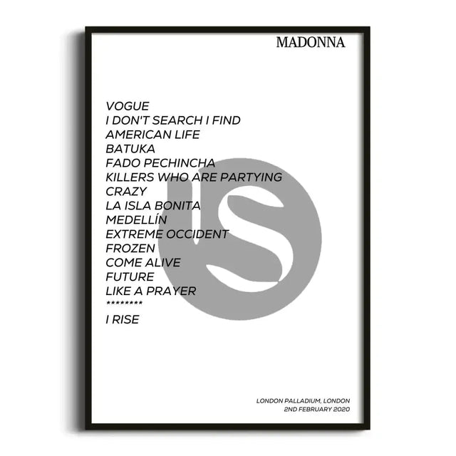 Madonna London 2nd February 2020 - Gig Setlist - Setlist